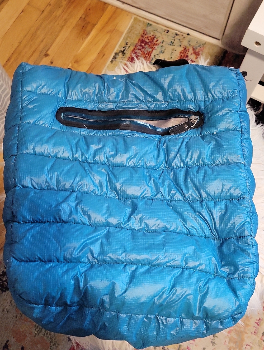 Blue Puffer  Tote Bag
